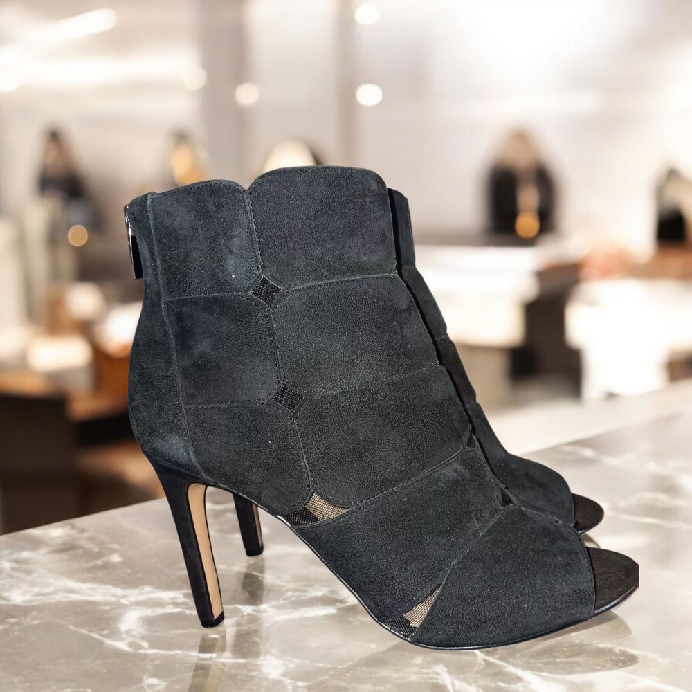 Vince Camuto Black Suede Heeled Boots